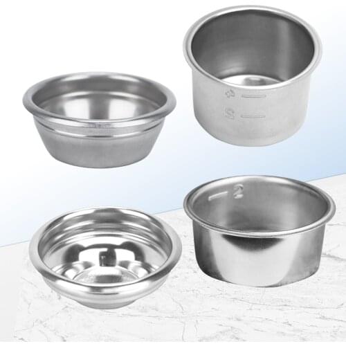 Espresso semi-automatic coffee filter stainless steel powder brewing bowl single and double bottomless filter coffee cup filter