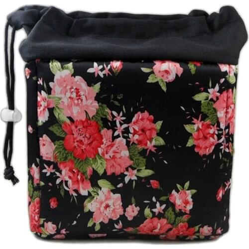 Roadfisher Thick Padded Camera Drawstring Bag Insert Partition Divider Fit 1 DSLR 1 Lens Canon Nikon Sony Pentax Fuji Leica DSLR