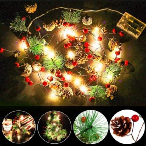 Christmas Decorations For Home 2m 20 Led Copper Wire Pine Cone Led Light Christmas Tree Decorations Kerst Natal Navidad Noel
