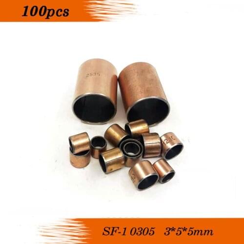 SF-1 0305 Oilless bush DU Self-lubricating bushing Sintered bush sliding bearing Size 3*5*5mm