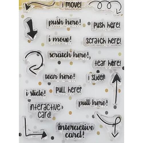 Interactive Card Instructions Transparent Clear Silicone Stamp/Seal for DIY scrapbooking/photo album Decorative clear stampA0320