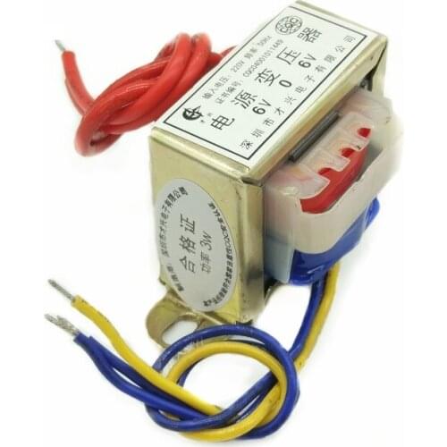 EI41-3W Power Transformer DB-3VA 220V to 6V×2 Dual 6V 6V-0-6V Dual Power Supply