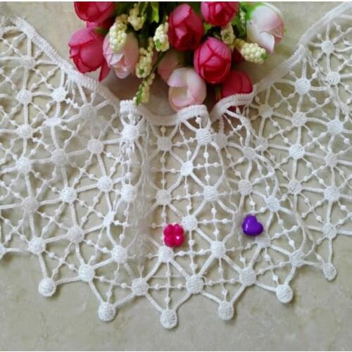 Fine 10cm Wide Creative Embroidery Water Soluble Tulle Lace Fabric Accessories Womens Clothes Skirt Bag And Home Decoration