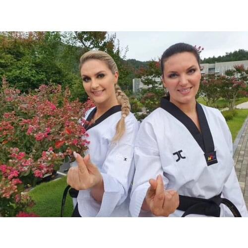 WTF Jcalicu V2 taekwondo doboks for children adult V-Neck J-Calicu JC Taekwondo training uniforms big size 210cm,200cm-100cm