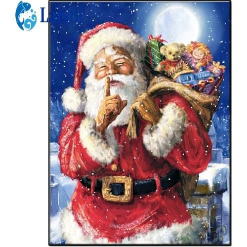 Diy Diamond Painting Christmas decoration, Santa Claus gives gifts Diamond Embroidered Rhinestone Picture Mosaic Home Decoration
