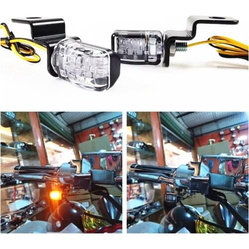 Universal Mini LED Motorcycle Turn Signal Light Brake Clutch Lever Blinker Indicators Lamp For Honda Yamaha Suzuki Kawasaki