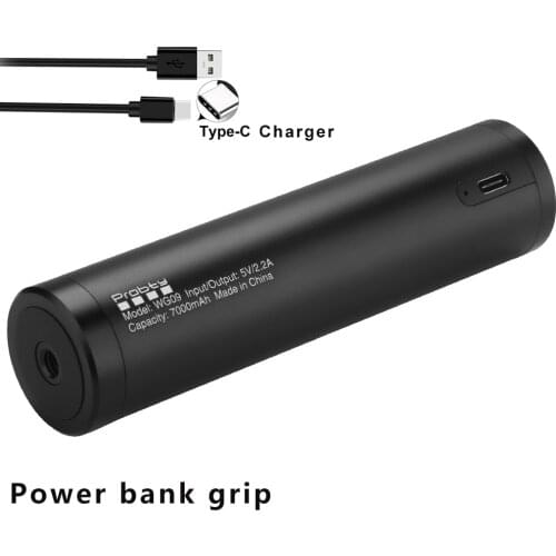 7000mAh Power Bank Grip Stick For Gopro 9 8 7 6 5 DJI Osmo Pocket Vlog Selfie Stick Handgrip Type-C Charging Cable