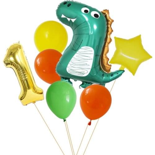 Dinosaur Theme Party Balloon Dinosaur Birthday Party Foil Number Balloon Kid Wild Animal Jungle Birthday Party Decoration Globos