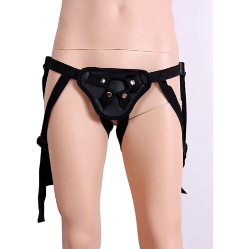 Female Wearable Dildo Bondage Harness Sexy Penis Wearing Pants Strap for Gay Adult Erotic Leather Pull-on pants penis