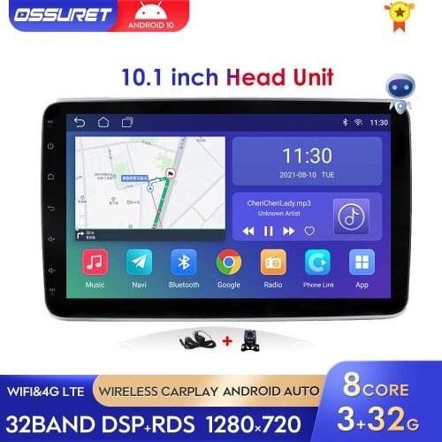 1 Din Android10 Universal Rotatable Car Stereo Video Multimedia Auto Radio Audio GPS Navi Player WiFi Bluetooth SWC BT Quad Core