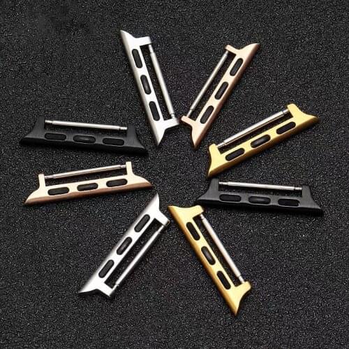 1 Pair 20/22/24mm width adapter 1:1 For Apple Watch Band Connector 38mm 40mm 42mm 44mm Replacement iWatch Strap Spring adapter