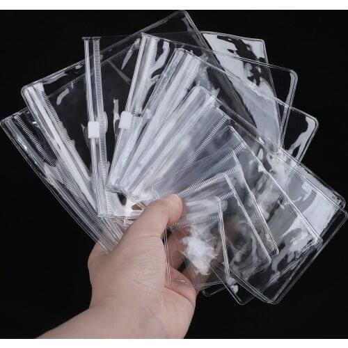 100pcs Transparent Small Ziplock Plastic Bags Jewelry Gift Reclosable Storage Bag Packaging Clear PVC Self Sealing Pouches