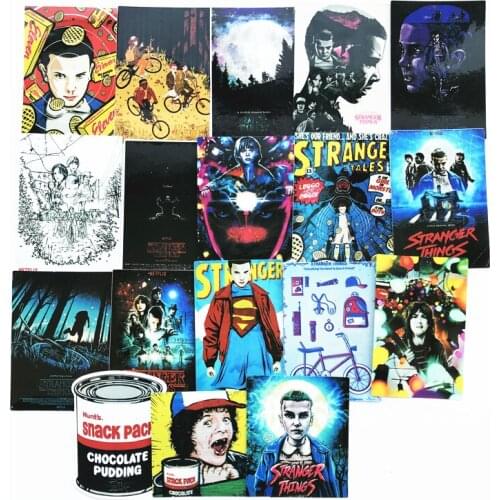 18 Pcs/Lot 2021 Stranger Things Stickers For Car Laptop PVC Bicycle Backpack Home Decal DIY Waterproof PVC Toy Stickers
