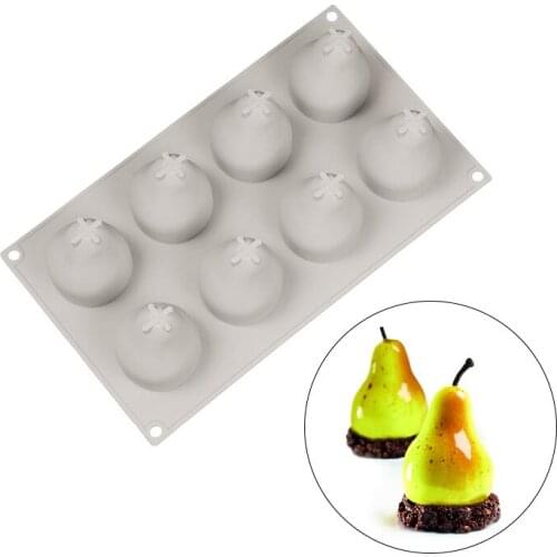 3D Pear Shape Silicone Mold Cake Baking Mousse Truffle Brownies Pan Molds Silicone Cakes Pastry Decorating Tool
