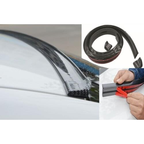 3D Carbon Fiber Car Rear Wing Lip Spoiler Tail Trunk Boot Roof Trim Luxury 59"