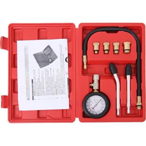 80% HOT SALES!! 8Pcs/Set Automotive Car Motorcycle Petrol Engine Compression Tester Tools Kit