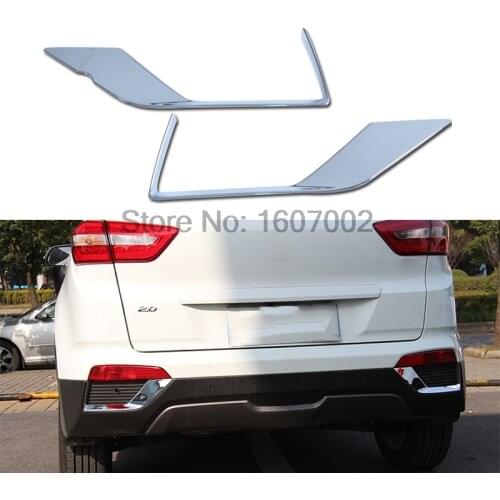For Hyundai Creta IX25 2015 2016 2017 ABS Chrome Car Exterior Rear foglight Lamp Shade Molding Trim Protectors Accessories