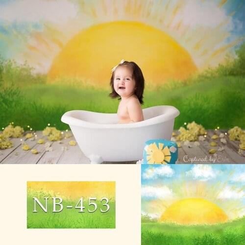 Grass Sunlight Photography Backdrop Newborn Baby Photo Background Child Birthday Banner Baby Shower Photo Booth