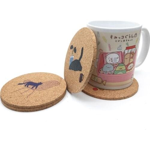 Hot sell 200pcs/lot Creative Cute Cartoon Kawaii Animals Cat Kitty Cup Heat Insulation Non-slip Pad Cup Holder Mat Kitchen