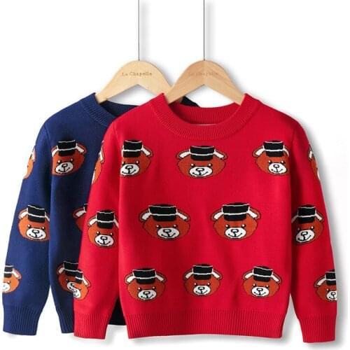 Cute cartoon pattern boys girls sweaters cotton kids pullover Christmas ugly sweater childrens clothes