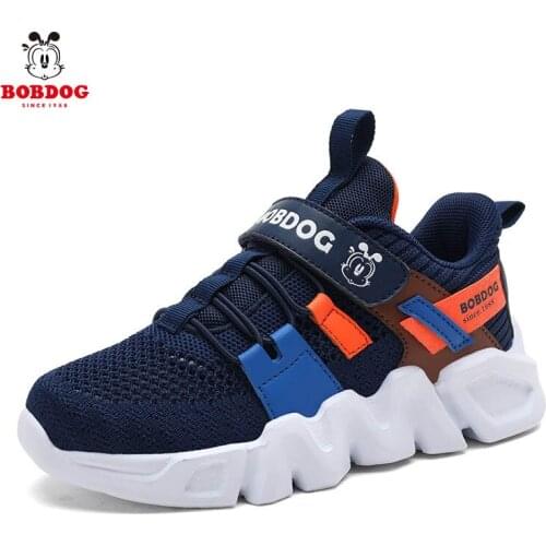 Bobdog fashion cartoon lightweight children boys and girls mesh breathable mesh casual sneakers