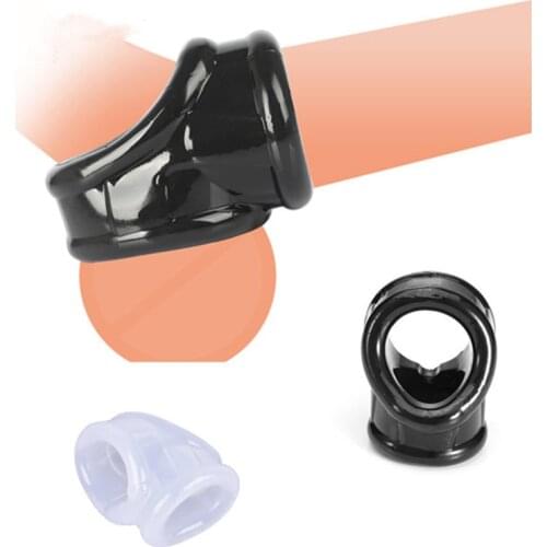 Mens Penis Scrotum Shackle Penis erektion Ring cock ring Delay Ejaculation Sleeve Scrotal Binding Silicone Elastic extender