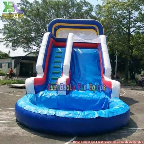 Huge water play equipment inflatable water park children water slide pool for sale