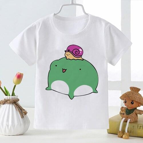 2021 New Product Frog Girls T-shirt Funny Graphic Summer Casual Kids Clothes Cute Print Boys T Shirt Short Sleeve