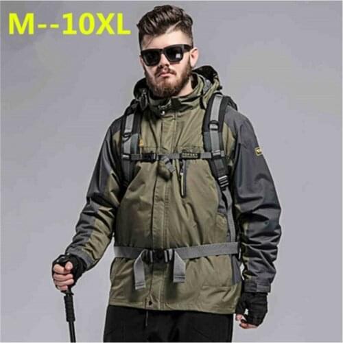 Plus 10XL 9XL 8XL 6XL 5XL New Mens Casual Jackets Mans Army Waterproof Coats Male Jacket Breathable Windproof Raincoat