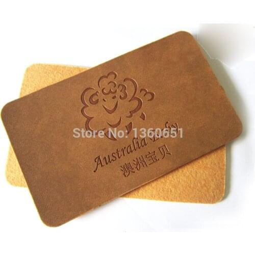 OEM leather labels custom made leather labels jeans leather label PU labels for jeans