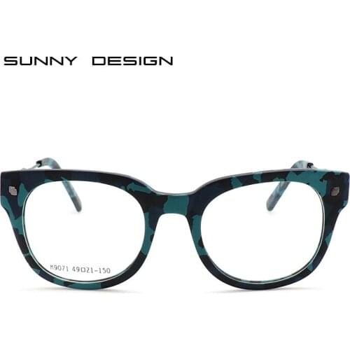 Plate Mens and Womens Optical Glasses Frame Glasses Manufacturer Processing Myopia Glasses Acetate Fiber