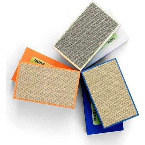 Resin Bond Diamond Hand Polishing Pad Sponge Foam Backed Diamond Hand Sanding Pad Abrasive Set For DIY Stone Tile Glass Concrete