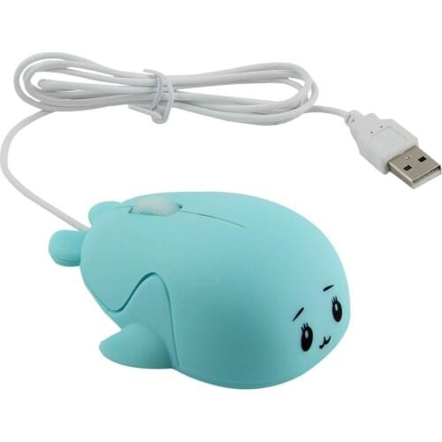 Wired Mouse Computer Mouse Gamer Animal Dolphin Shape PC Optical Mause Mini 1200 DPI 3Keys USB Office Gaming Mouse For PC Laptop