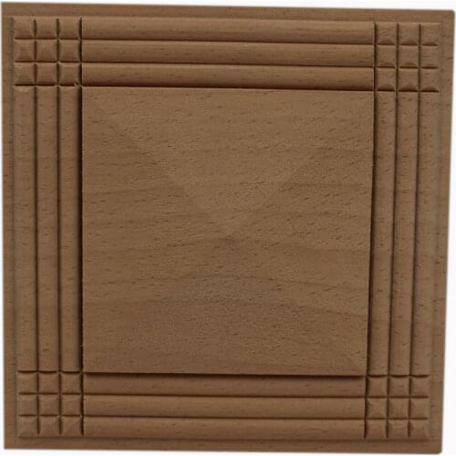 Woodcarving Floral Decor Wood Applique Patch Carved Flower Bed Furniture Cabinet Figurine Home Decoration Accessories Modern