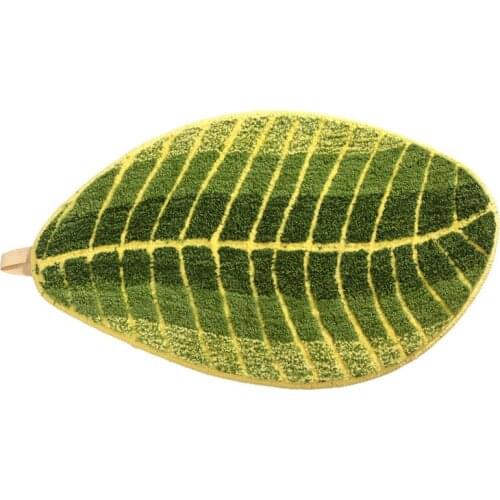 Cute Leaves Door Mat Anti-Slip Bath Mat Floor Mats for Ding Room Bedroom Kitchen Entrance Door Mat Banana Leaves Decor Carpet