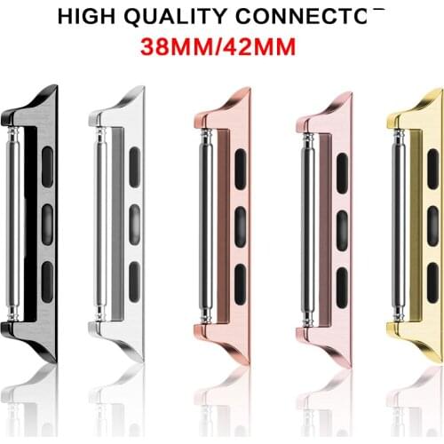 Strap adapter connector for Apple Watch 5 4 3 iwatch 42mm 38mm 44mm 40mm seamless aluminum wrist connector5/ 4/3/2/1