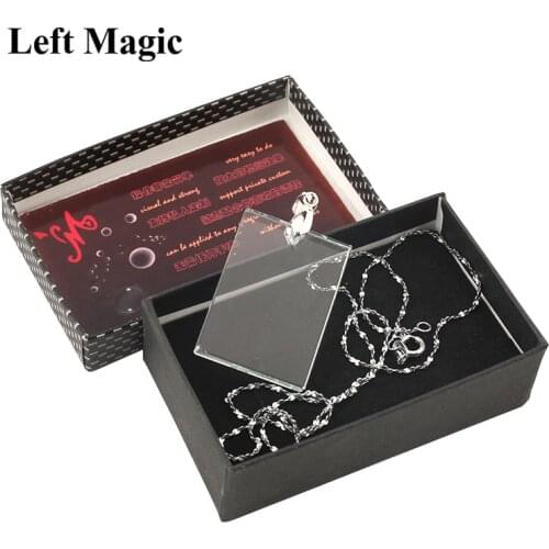 The Ghost Glass -Necklace Version Magic Tricks Close Up Illusion Card Pattern Appearing In Glass Gimmick Magic Trick Props Magic