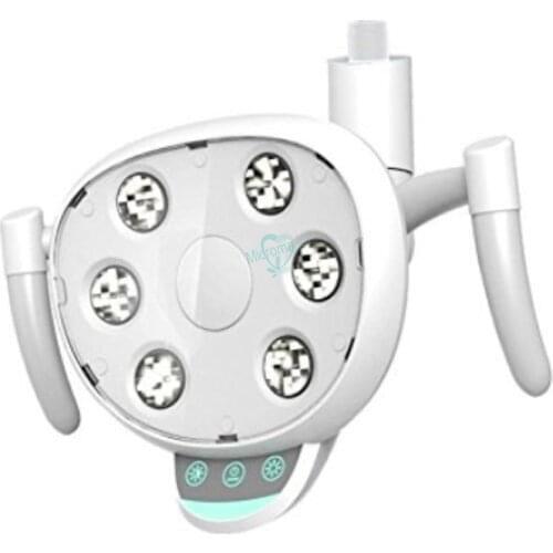 Dental Shadowless lamp with 6 High Power LED Bulbs Dual Control Switch Energy-saving Induction Adjustable Oral Lamp