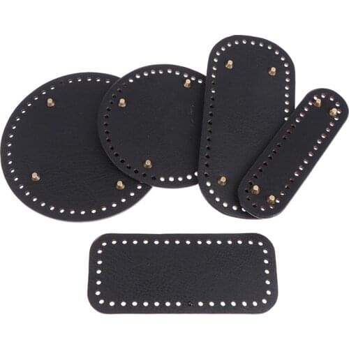 PU Crochet Bags Nail Bottom Shaper Pad Insert Cushion for Purses Wallets black DIY Women Shoulder Bags Accessories