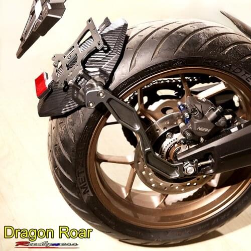 Motorcycle Rear Carbon Fender Mudguard Splash Guard With Grey License Plate For Honda CB650R CBR650R 2019-2020