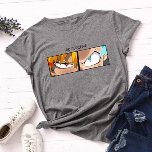 2020 Anime Shirt My Hero Academia Anime T-shirts Summer Harajuku Women T-shirt Boku No Hero Bakugou Katsuki T-shirt футболка