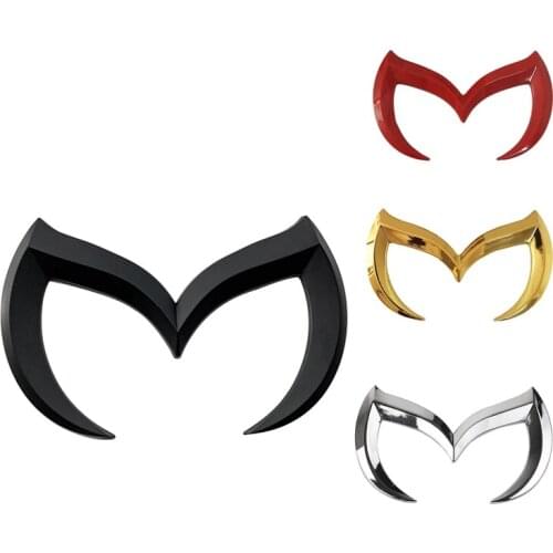 Evil M Logo Emblem Badge Decal for Mazda All Model Car Body Rear Trunk Decal Sticker Nameplate Decor Accessories