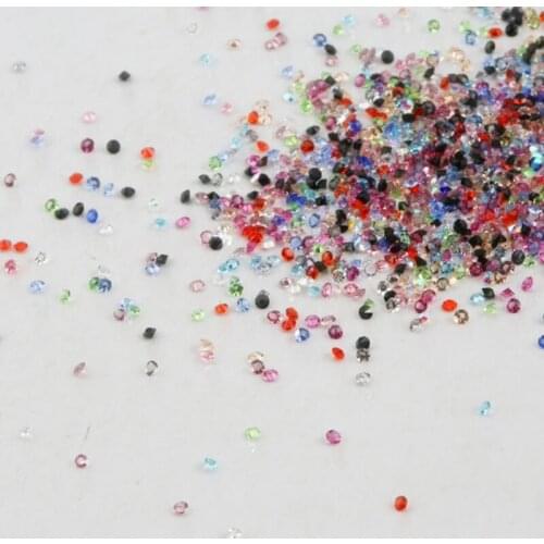 1.1mm Nail Rhinestone Crystal Glass Micro Nail Charms Rhinestones For 3D Nails Art Decorations Manicure Nail supplies
