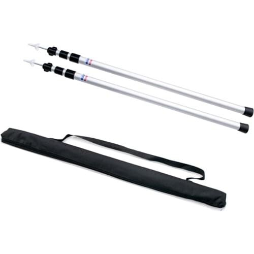 2.3M Aluminum Alloy Tent Pole Telescoping Tent Support Rods Beach Shelter Tarp Awning Pole for Picnic Hiking Camping Equipment