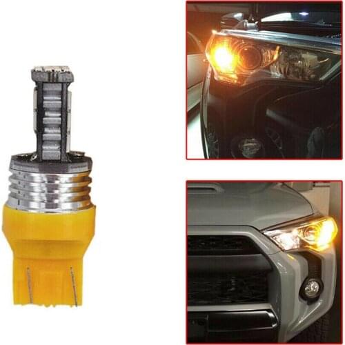 2× Car T20 Led Amber Canbus 7440 Turn Signal Light WY21W Bulb Tail Light 45SMD Amber Yellow LED Bulbs