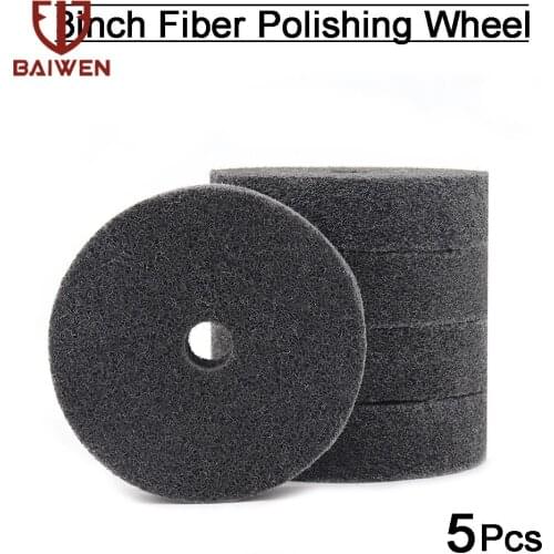 5pcs 3inch Nylon Fiber Polishing Buffing Buffer Pad Grinding Disc Wheel for Stainless Steel Table Mill Grinding Accessories