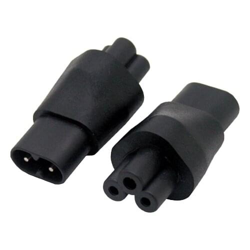 IEC 3Pin Female to 2Pin Male IEC 320 C6 to C8 power adapter, IEC 320 C7 to C5 2 pin female power adapter