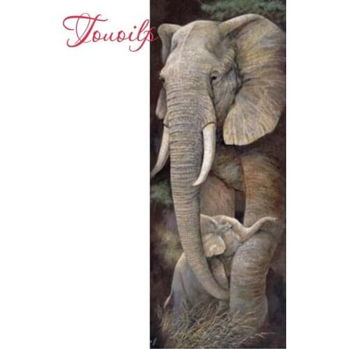 Touoilp Full square&round Diamond Embroidery Animal Elephant 5d Diamond Painting Christmas Cross Stitch Rhinestone Mosaic