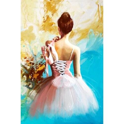 Diamond Painting Square/Round Ballet Woman Rhinestone Cross Stitch Kit Diamond Embroidery Portrait Picture Mosaic Handmade Art