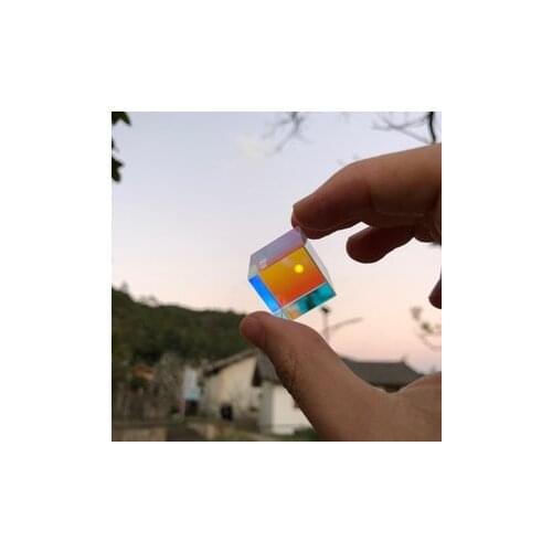 BK7/H-K9L 25*25*25mm Optical Science Popularization for Cube Experiment Projector with Color Combination Prism